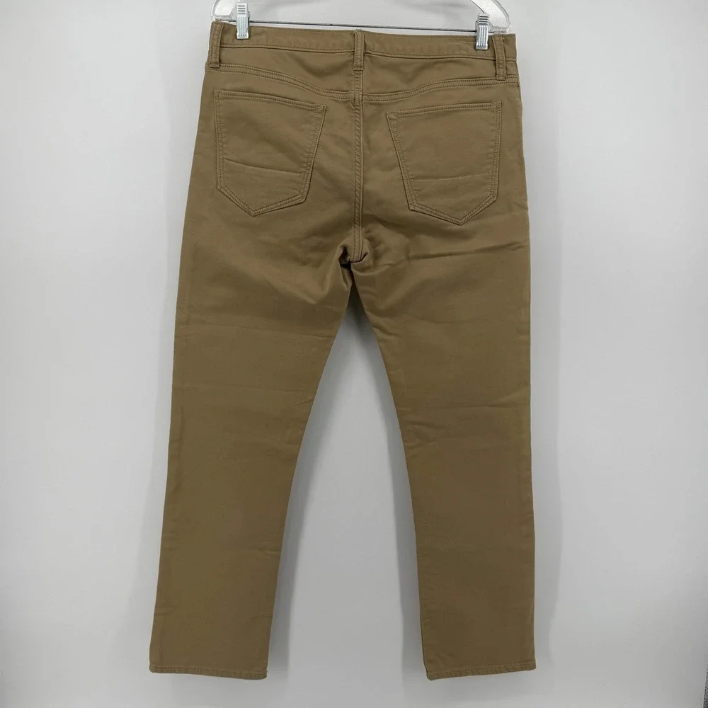 Banana Republic Travel Jean Mens 33x30 Slim Fit Khaki Tan Brown Pants 5-Pocket